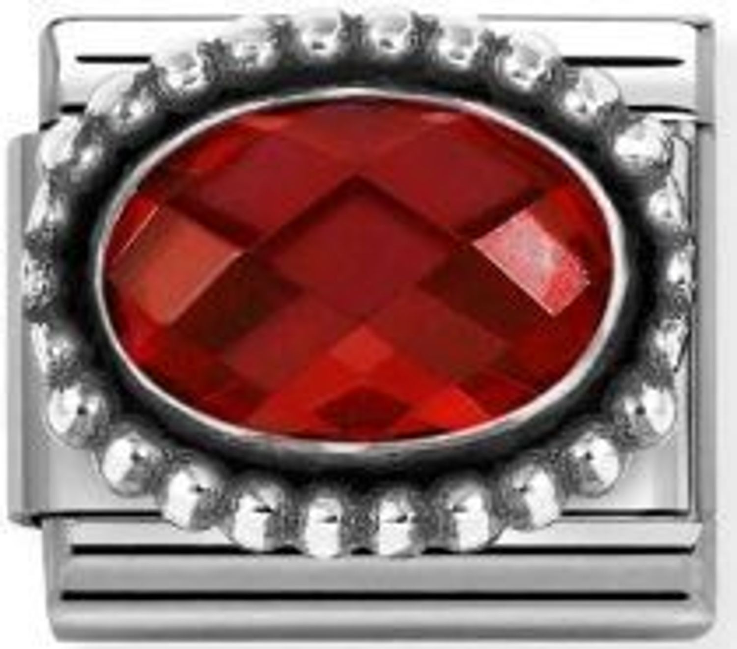 Nomination Link 925 zawieszka srebro Czerwona Cyrkonia 330607 005.jpg